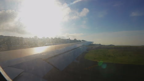 Airplane-taxing-in-João-Paulo's-II-airport-in-the-city-of-Ponta-Delgada-in-São-Migel's-island-in-the-Azores-in-the-morning