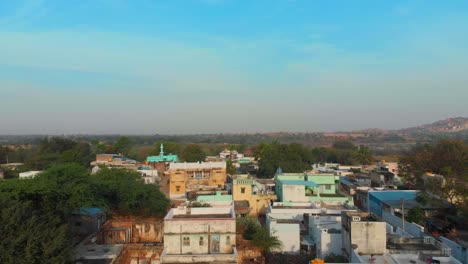 A-drone-shot-of-a-beautiful-village-located-near-Bangalore-in-Andhra-Pradesh,-India