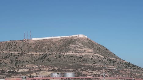 Agadir,-Morocco,-North-Africa,-Kasbah-fortress-or-castle-on-a-hill-top-above-the-main-port-or-harbour