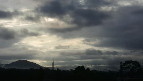 View-of-stunning-landscape-in-the-morning,-Sukabumi,-West-Java,-Indonesia