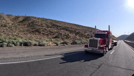 Passing-a-truck-on-the-highway-in-slow-motion---looking-back