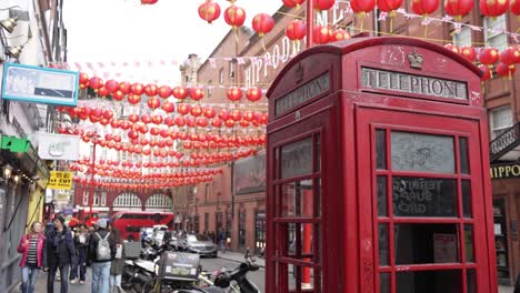 Cabina-Telefónica-Roja-En-Londres-China-Town