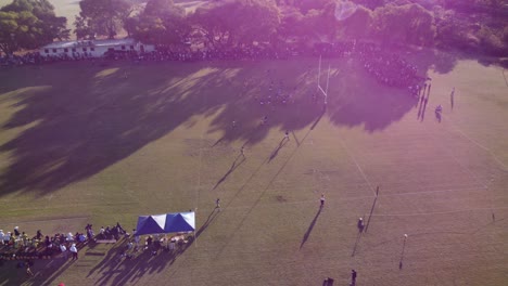 A-schools-rugby-match-by-drone-in-Bulawayo,-Zimbabwe