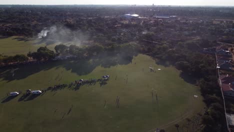 A-schools-rugby-match-by-drone-in-Bulawayo,-Zimbabwe