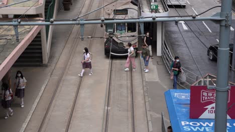 Straßenbahn-Auf-Der-Insel-Hongkong