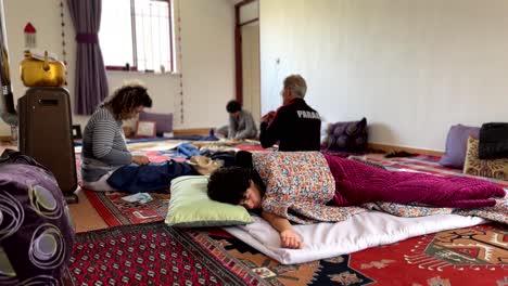 Persian-Iranian-people-house-living-in-local-domestic-architecture-design-in-a-village-life-country-side-in-forest-mountain-Iran-boy-mother-father-working-at-home-share-together-calm-peaceful-family