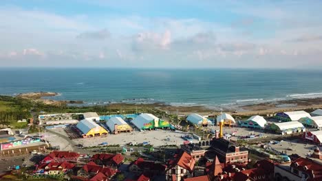 Wide-Aerial-shot-over-the-Qingdao-World-Beer-Festival-in-China