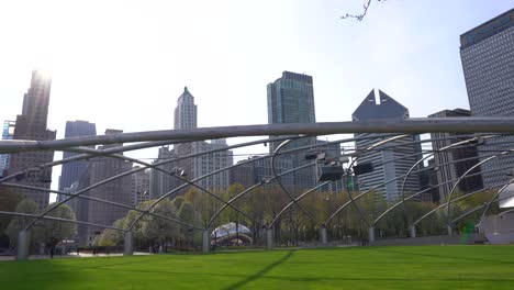 View-of-Millenium-park-with-the-bean-and-buildings-behind