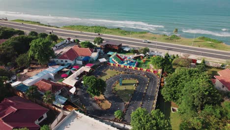 Kart-race-on-an-asphalt-driveway-in-a-coastal-city-in-Tanzania