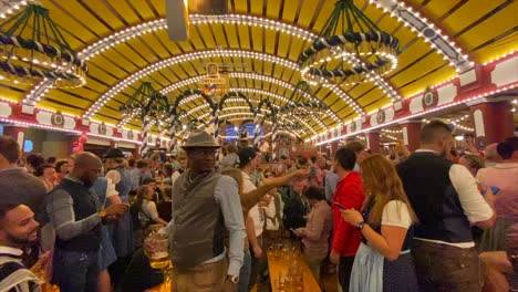 First-day-of-Oktoberfest-inside-the-tent,-Munich,-Germany