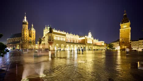 Krakow-city-night-timelapse