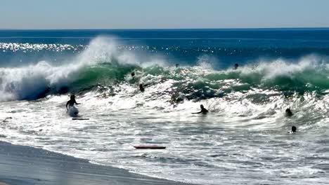 HD-Footage-of-people-playing-at-the-beach-on-a-beautiful-sunny-day