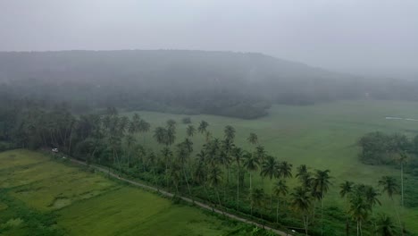 Aerial-drone-view-Drone-camera-moving-forward-where-hills-and-mounts-are-visible