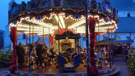 Kids-Carousel-at-a-Christmas-Market-in-Denmark