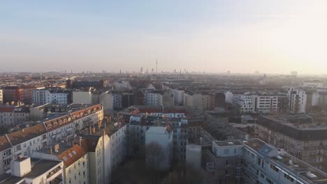 An-wonderful-aerial-of-a-Berlin-summer-sunset