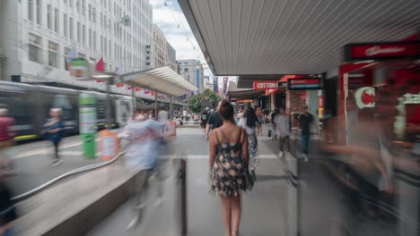 Bewegender-Zeitraffer-Durch-Die-Straßen-Von-Melbourne,-Australien