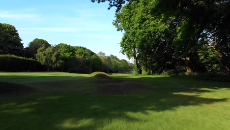 Niedriger-Luftüberflug-Des-Golfplatzes