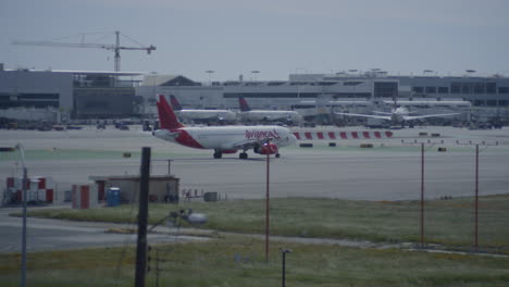 Colombia-aircraft-Avianca-Airlines-n-American-airport-on-airfield-preparing-for-departure