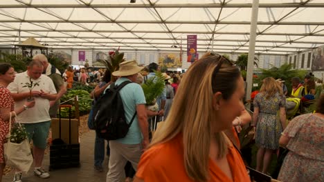 Menschen-Tragen-Pflanzen,-Die-Sie-Auf-Der-Chelsea-Flower-Show-Gekauft-Haben