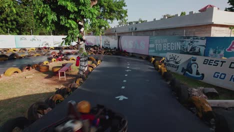 Kart-race-on-an-asphalt-driveway-in-a-coastal-city-in-Tanzania