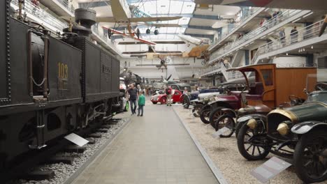 People-Inside-National-Technical-Museum-in-Prague,-Czech-Republic