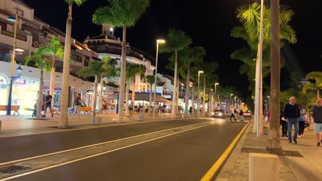 Las-Americas-Strip-In-Teneriffa-Während-Der-Nacht