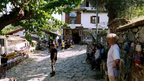 Street-scene-in-rustic-Turkish-village-selling-local-crafts-and-souvenirs