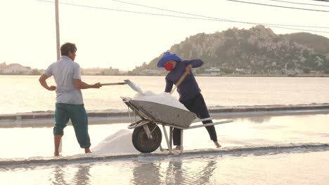 Two-sea-salt-farmers-are-collecting-sea-salt