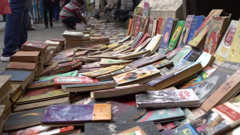 Old-books-are-being-sold-on-the-pavements-in-the-streets-of-Calcutta