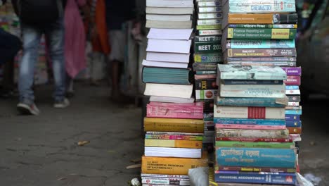 Old-books-are-being-sold-on-the-pavements-in-the-streets-of-Calcutta