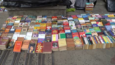 Old-books-are-being-sold-on-the-pavements-in-the-streets-of-Calcutta