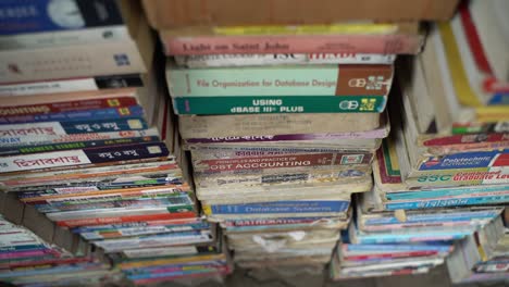 Old-books-are-being-sold-on-the-pavements-in-the-streets-of-Calcutta