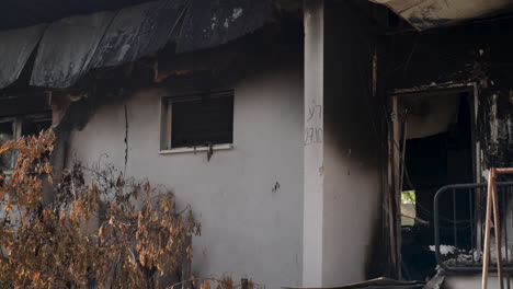 House-in-Kibbutz-Kfar-Aza-devastated-and-burnet-following-a-Hamas-attack-on-October-7th