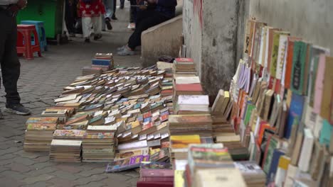 Old-books-are-being-sold-on-the-pavements-in-the-streets-of-Calcutta