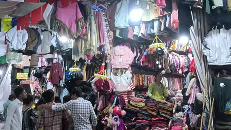 POV-SHOT-People-are-shopping-for-warm-clothes-and-costumes-before-the-cold-season