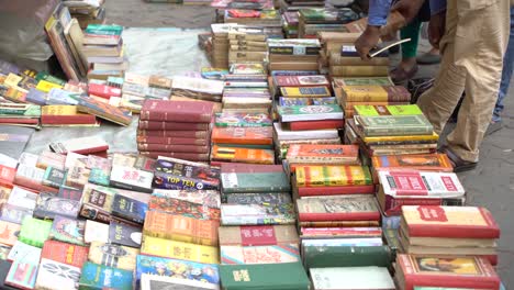 Old-books-are-being-sold-on-the-pavements-in-the-streets-of-Calcutta