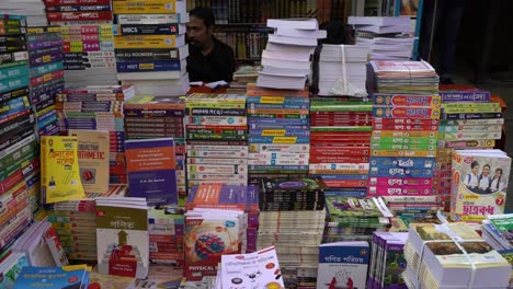 Old-books-are-being-sold-on-the-pavements-in-the-streets-of-Calcutta