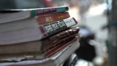 Different-types-of-old-book-selling-on-footpath-or-road-side-market