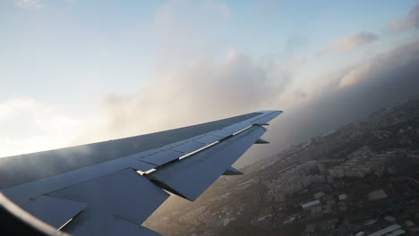 Plane-taking-off-in-the-morning-at-Lisbon-airport-in-Portugal