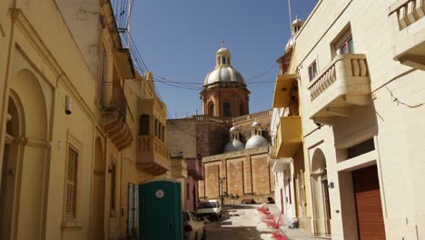 Turm-Der-Pfarrkirche-St.-Mary-Von-Der-Straße-In-Had-Dingli