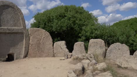 Tilting-shot-of-the-Giant-Tombs-in-Sardinia