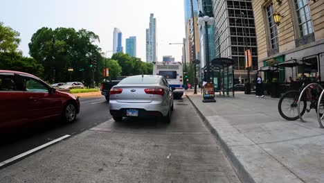 hyper-lapse-point-of-view-of-a-bike-ride-through-the-metro-city-area-during-a-sunny-day