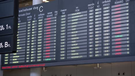 Horario-Del-Tablero-De-Información-De-Llegadas-Y-Salidas-En-El-Aeropuerto-Suvarnabhumi-De-Bangkok.