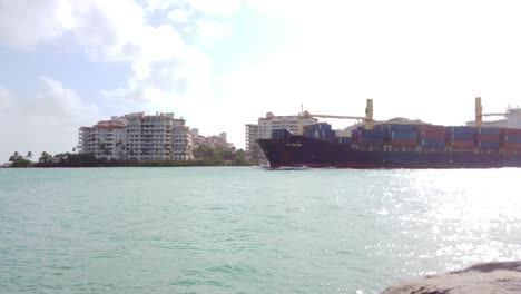 Cargo-Ship---Drone-Aerial---Miami,-Florida