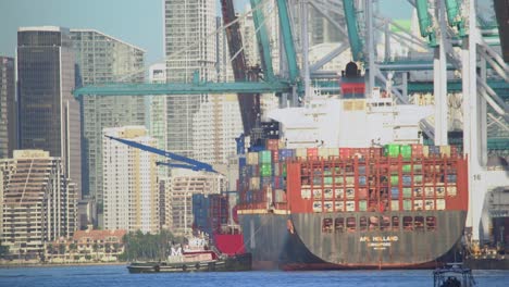 Cargo-Ship---Drone-Aerial---Miami,-Florida