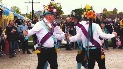 Earlsdon-Morris-Tänzer-In-Stafford-Upon-Avon---Nahaufnahme