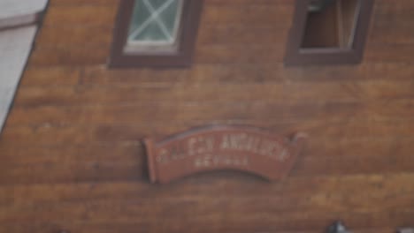 Galleon-Andalucia-replica-ship-detail-steady-shot-of-name-sign-while-docked-in-Valencia-in-slow-motion-60fps