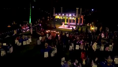 Two-girls-dancing-at-an-engagement-ceremony-at-Kenilworth-resort-in-South-Goa,-India