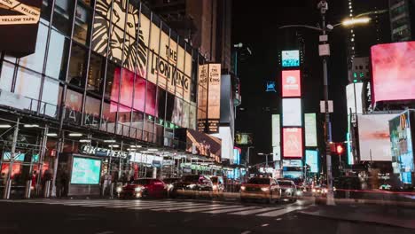 Time-lapse-De-Times-Square-En-La-Ciudad-De-Nueva-York-Durante-El-Invierno