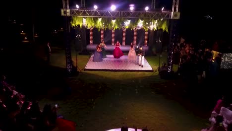 A-group-of-girls-dancing-at-a-Hindu-function-in-a-Kenilworth-resort-in-South-Goa,-India